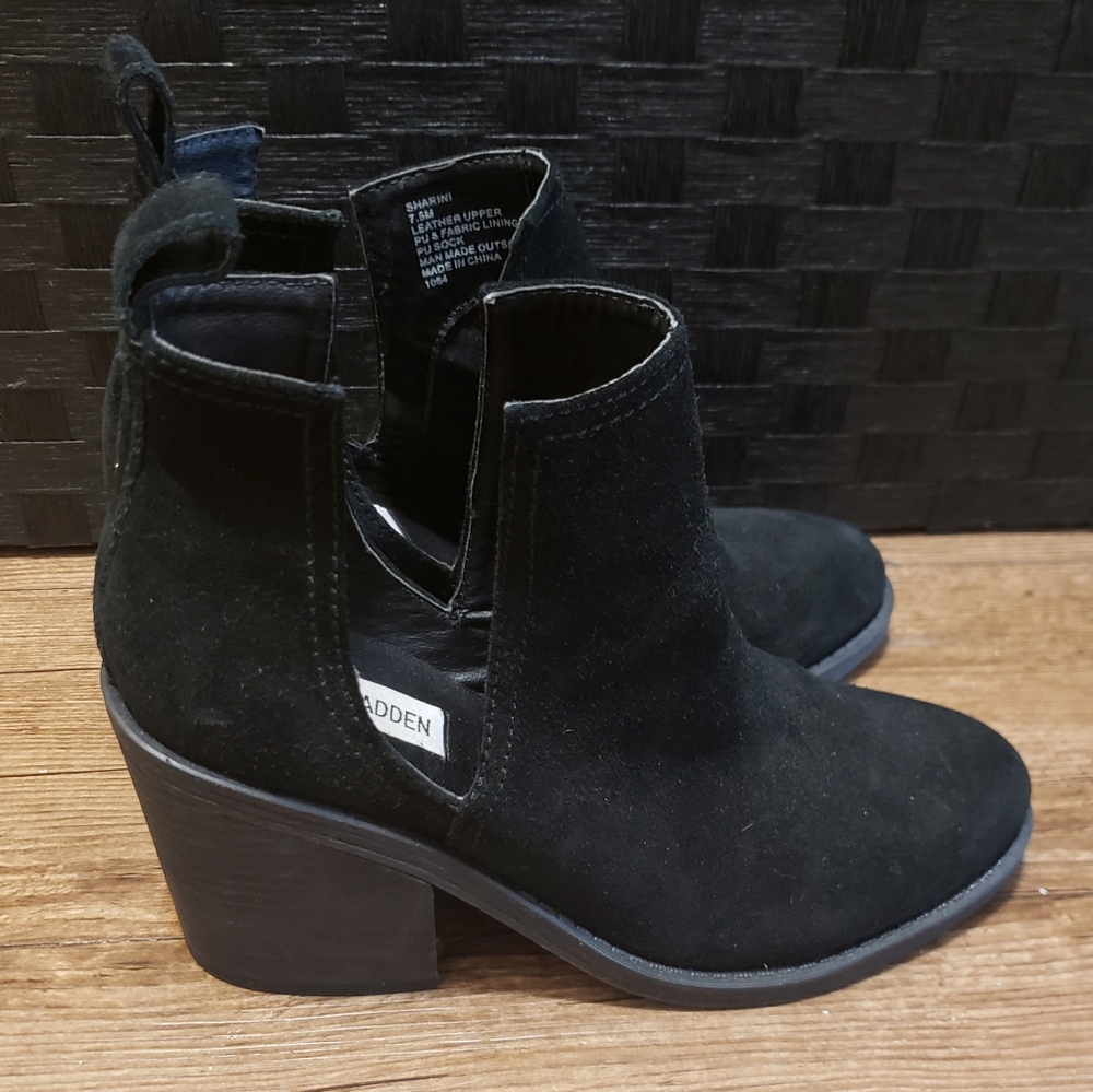 Steve Madden Sharini Black Ankle Boots
